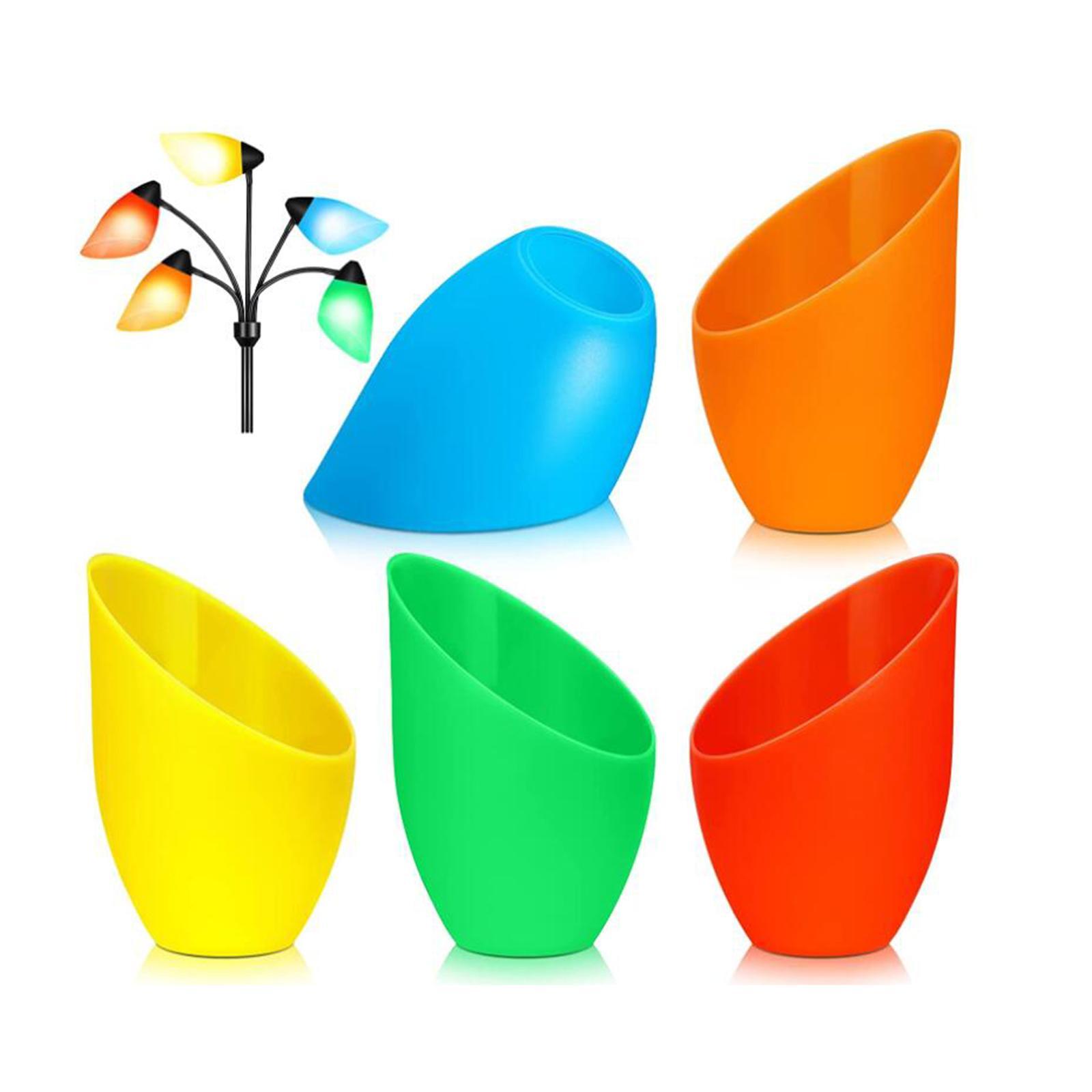 5 Pack Lampshade Lamp Shade 5.35 inch High, 4.33 inch Diameter, 1.65 inch Fitter for Living Room LED Floor Lamp Ceiling Fan Light