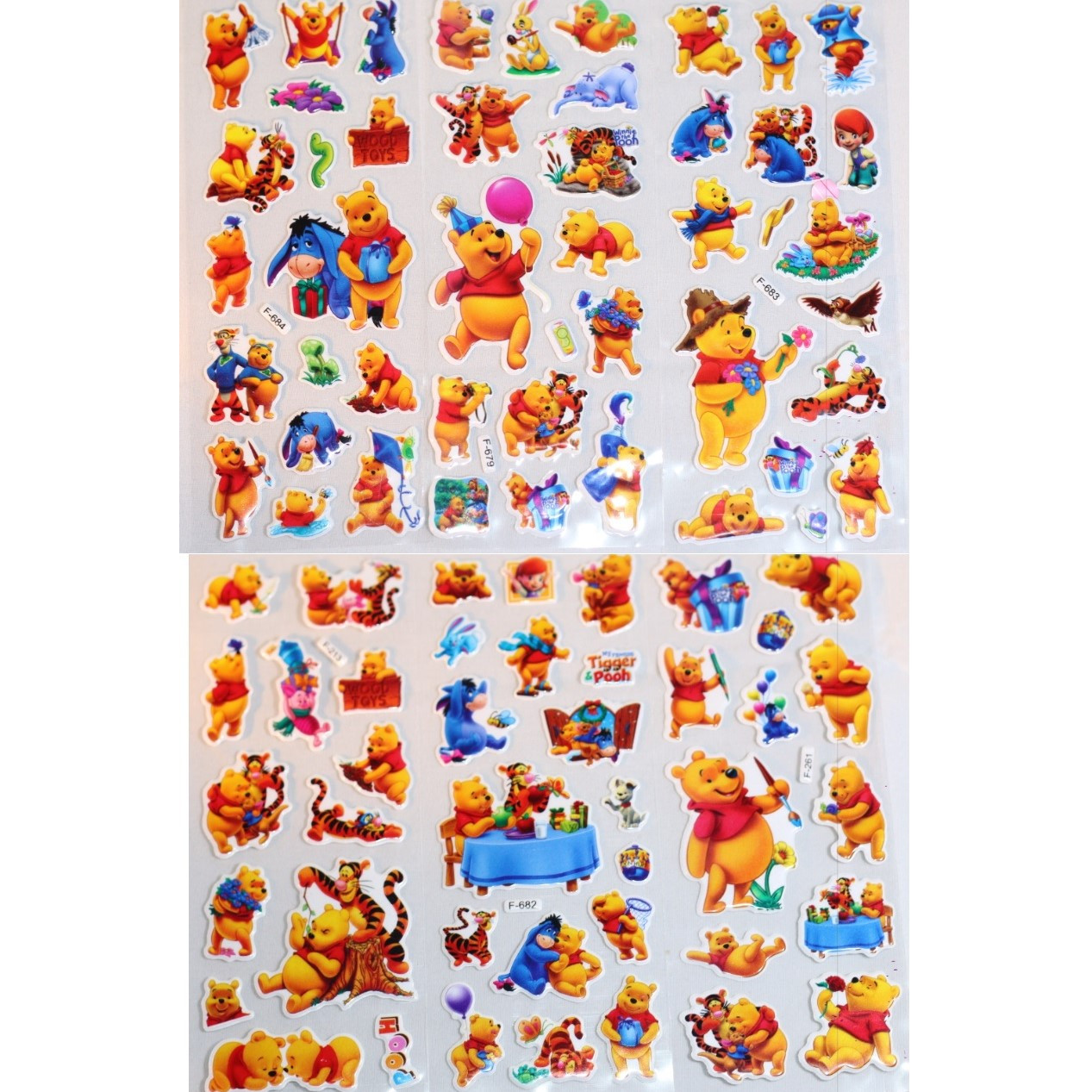 Set 6 Sticker Dán Trang Trí Hoạt Hình Gấu Pooh