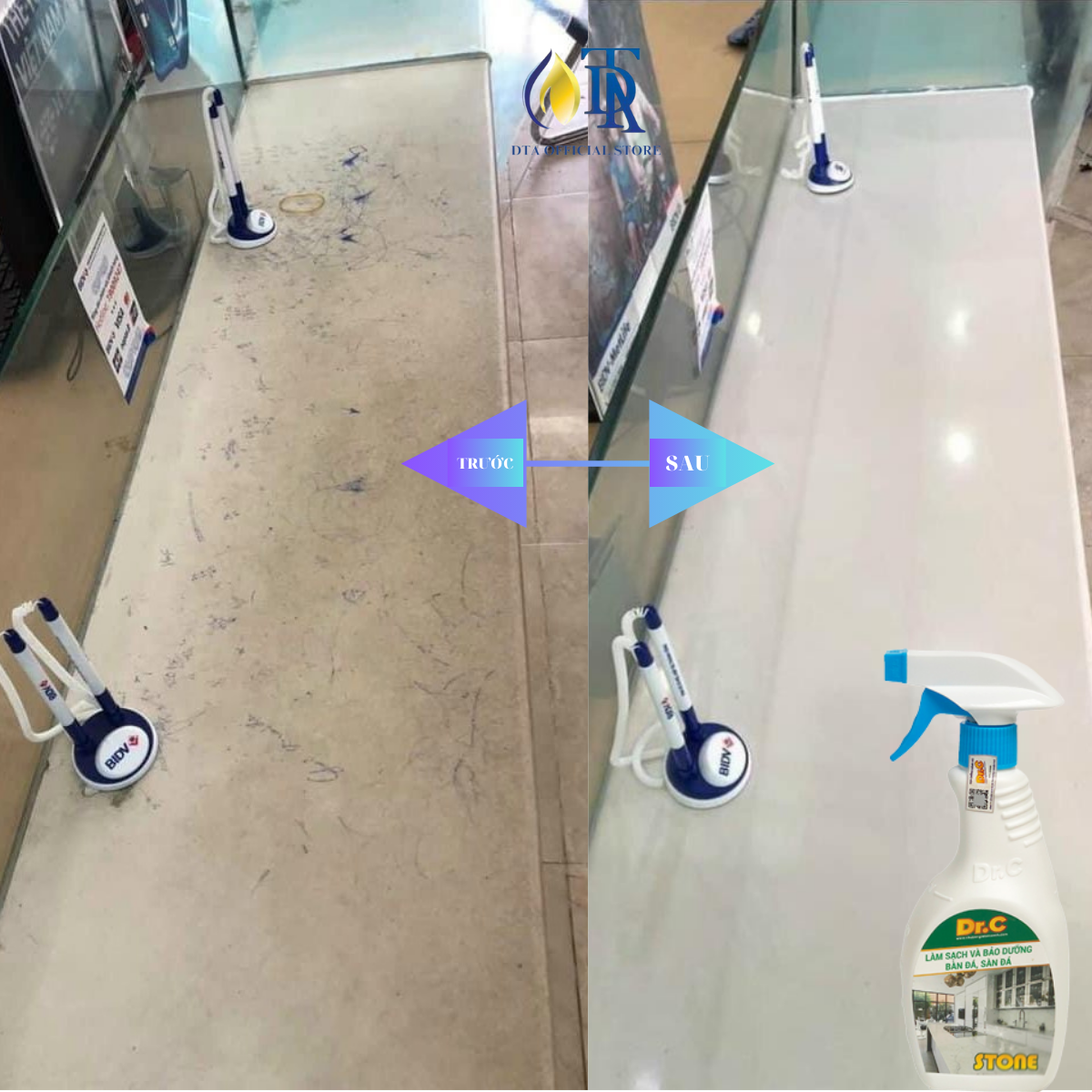 Tẩy Đa Năng Vua Tẩy Rửa Đa Năng,Làm Sạch Các Vết Keo Sơn,Vết Bẩn Bám Lâu ngày Trên Tường Và Bề Mặt Cứng DR.C Stone 5 Lít