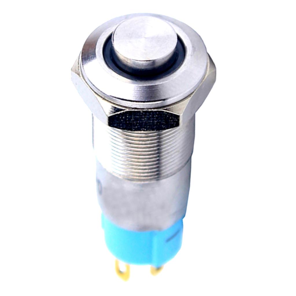 10mm Blue LED Car Auto Self-locking Push Button Power Switch IP67 Waterproof