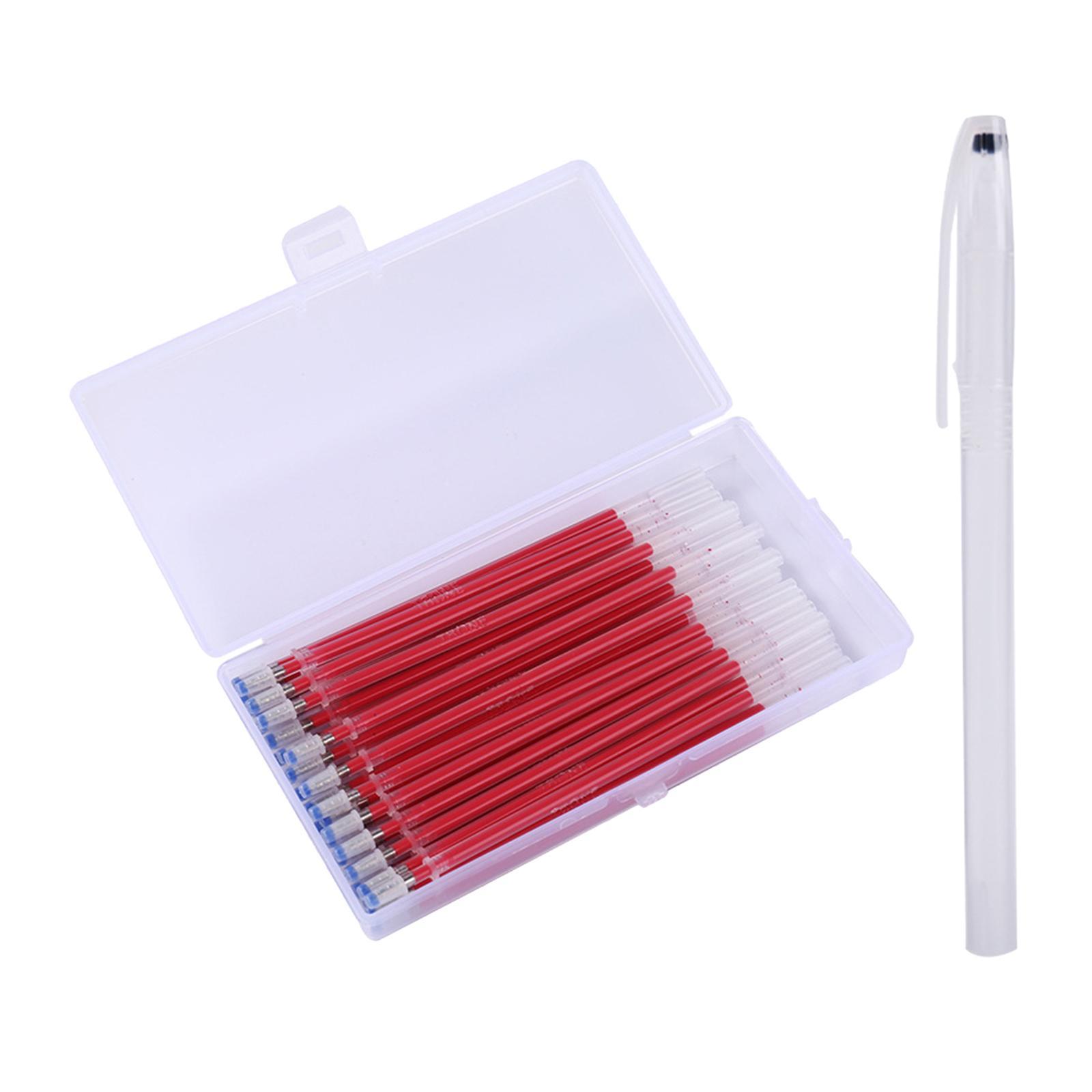 80Pcs Disappearing Heat Erasable Ink Fabric Marker Pen Refills for Tailors Chalk Gel Pens Sewing Tools Accessories