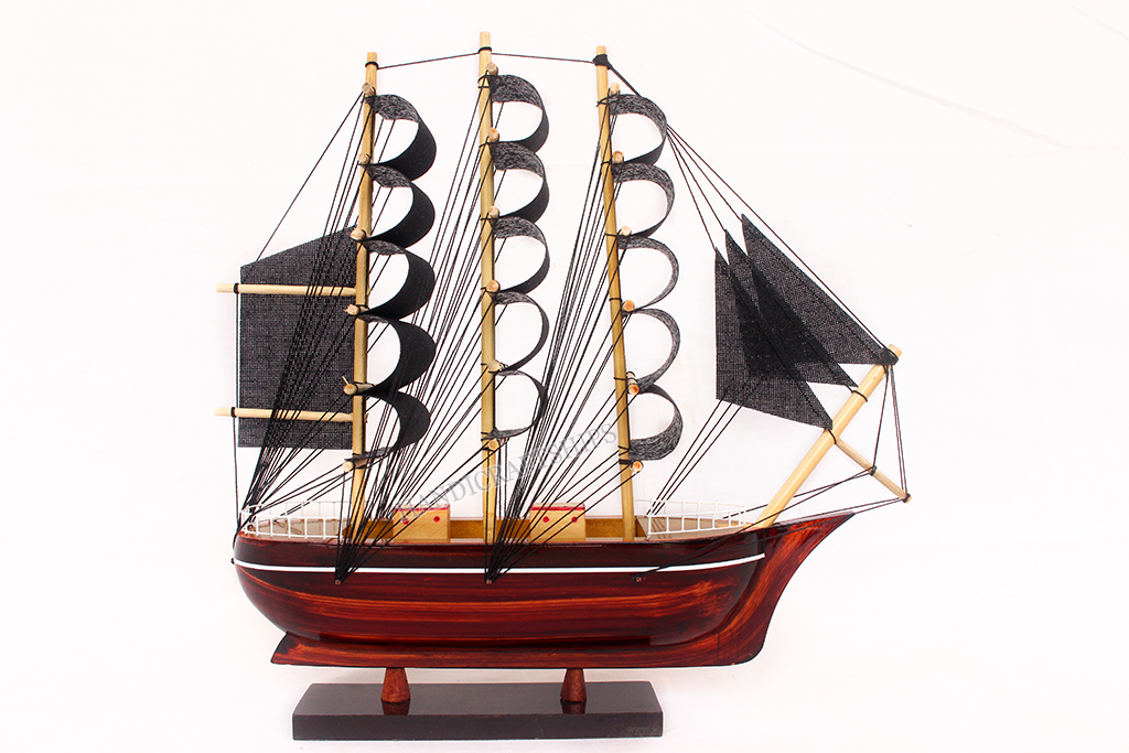 Combo 2 thuyền buồm mini 25cm (sẵn sàng trưng bày, có hỗ trợ phí ship)