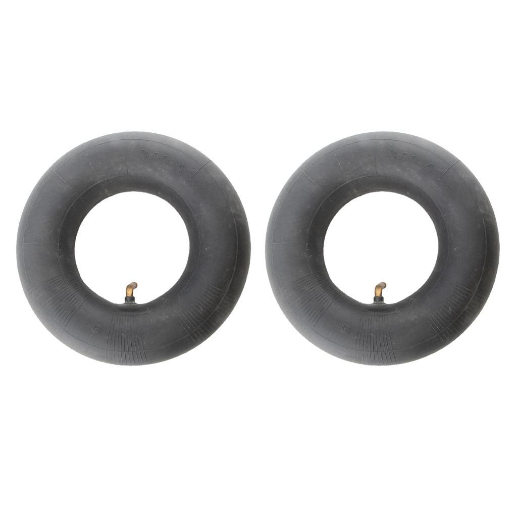 2pcs 3.00-4 Black Rubber Tire Inner Tube Bent Valve Stem for 3.00-4 Tube
