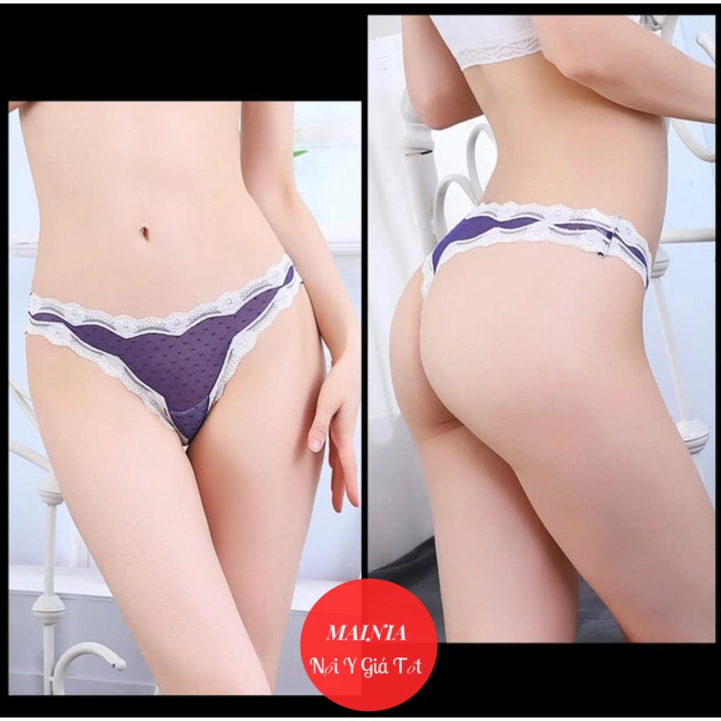 Quần Lót Lọt Khe Ren Xuyên Thấu Gợi Cảm Quần Chíp Nữ Ren Mềm Mại Cao Cấp Mainia Shop