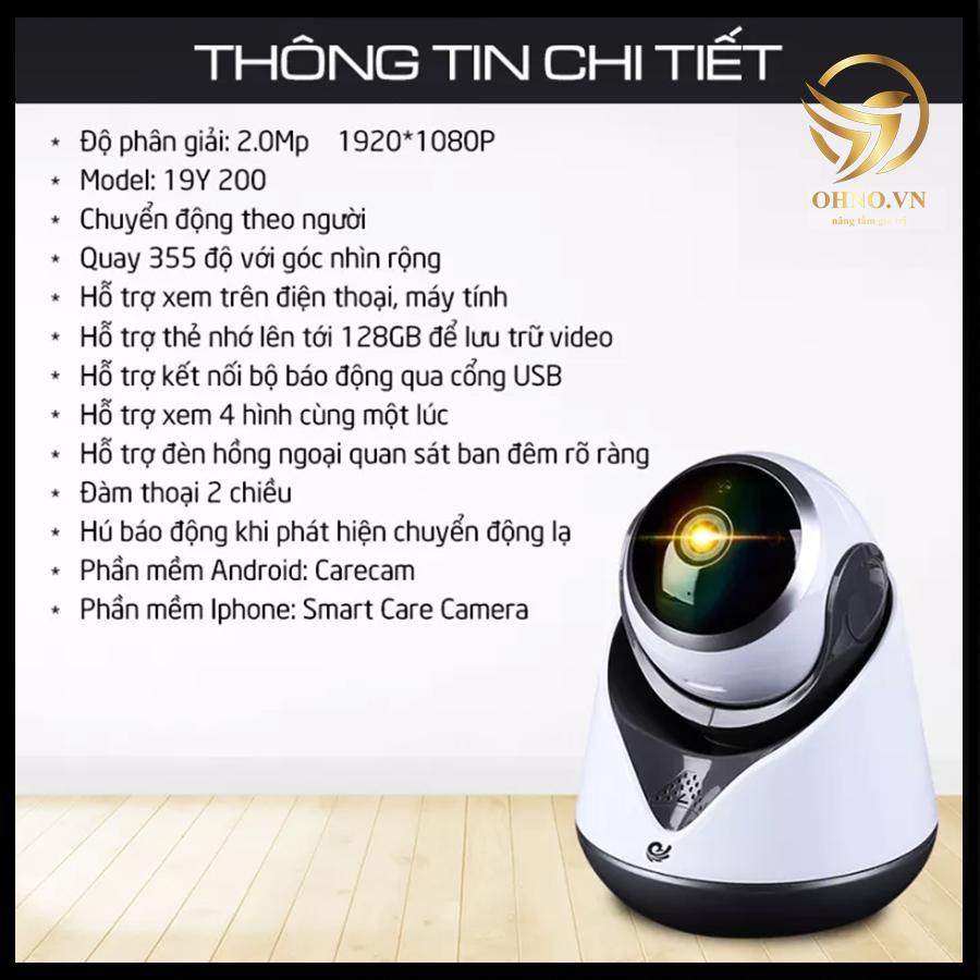 Camera IP Wifi  trong nhà Carecam 18Y5 2.0MPX Full HD hồng ngoại chống trộm hàng chính hãng