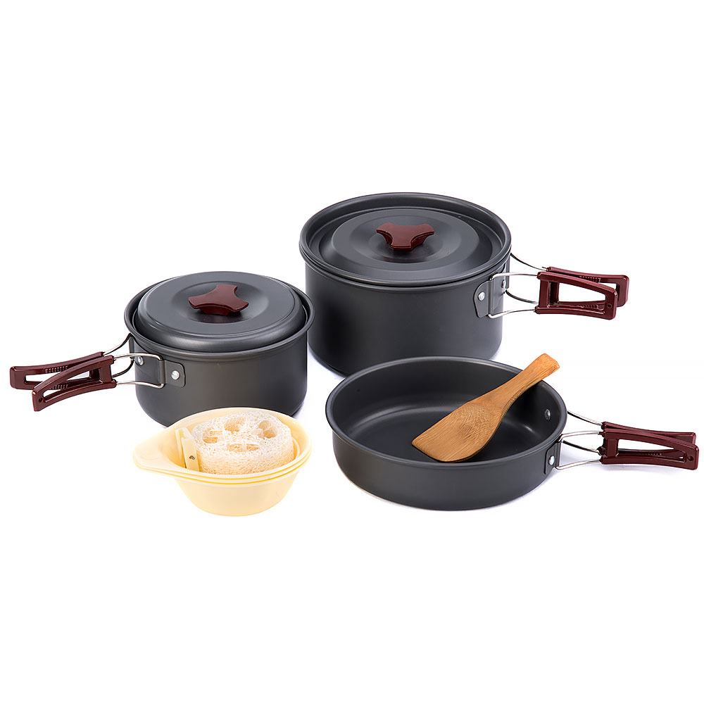 Bộ nồi nấu ăn dã ngoại NatureHike NH15T203G  (2-3 People Camping Cooking Set)