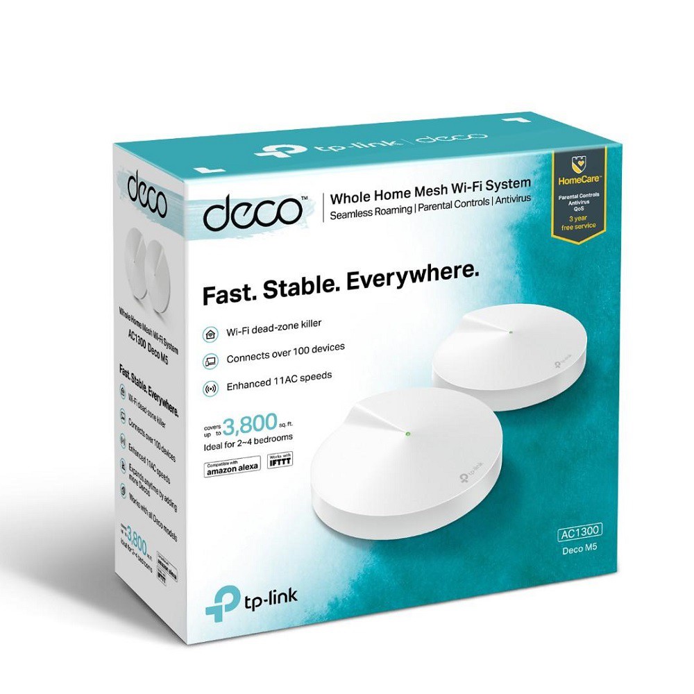 Hệ thống WiFi Mesh cho Gia đình AC1300 Deco M5 2-pack - Hàng Chính Hãng