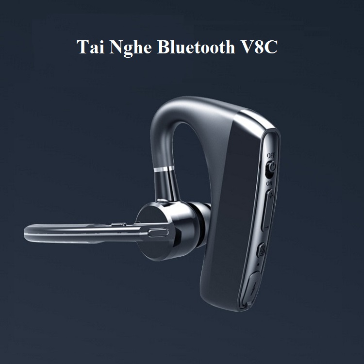 Tai Nghe Đàm Thoại Nhét tai V8C - Công Nghệ Bluetooth 5.1 - Pin Lithium 300mAh, Thời GIan Nghe 7-8 Giờ