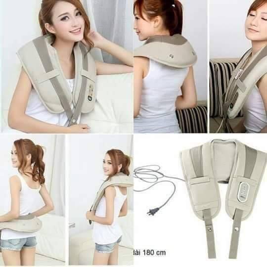 ĐAI MASSAGE ĐẤM LƯNG VAI CỔ GÁY TOÀN THÂN NECK W-808 GIẢM ĐAU NHỨC MỎI.THOẢI MÁI KHI SỬ DỤNG