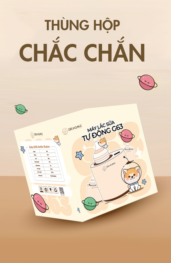[CHÍNH HÃNG] Máy lắc sữa giữ ấm hâm sữa đa năng DrHomie G63