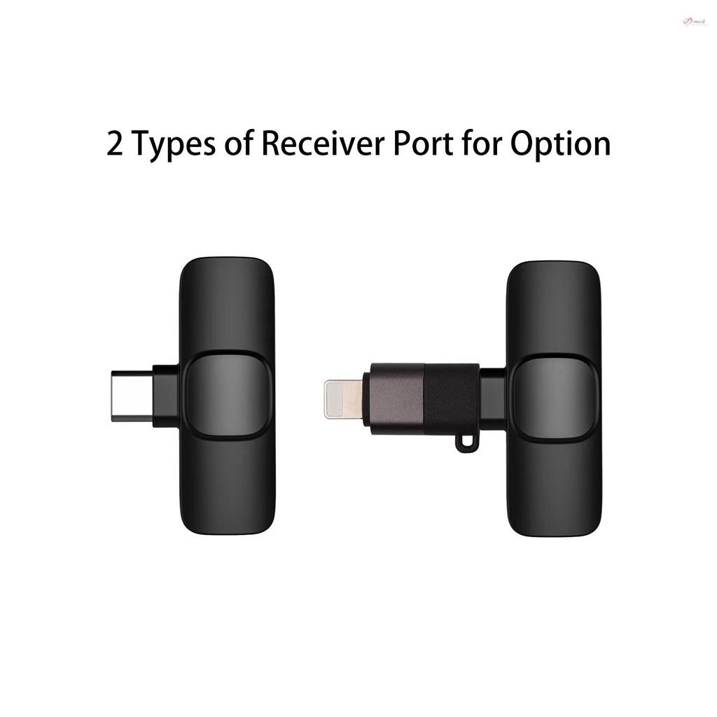Hệ thống thu âm micro không dây mini dạng kẹp cổng Type-C cho điện thoại Android iOS