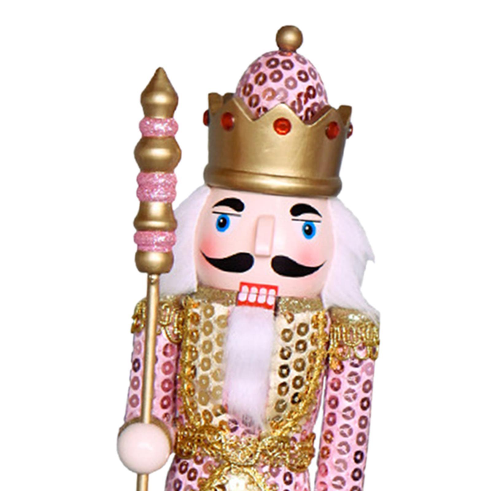 2pcs Cute Nutcracker Puppet Statue Kids Traditional Figurine