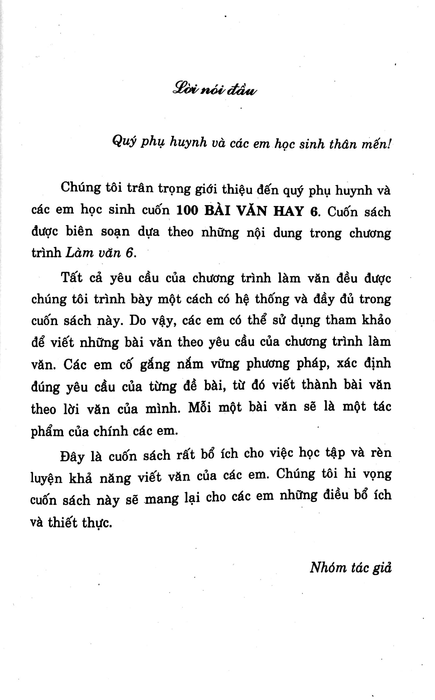 100 Bài Văn Hay - Giúp Em Học Giỏi Văn 6