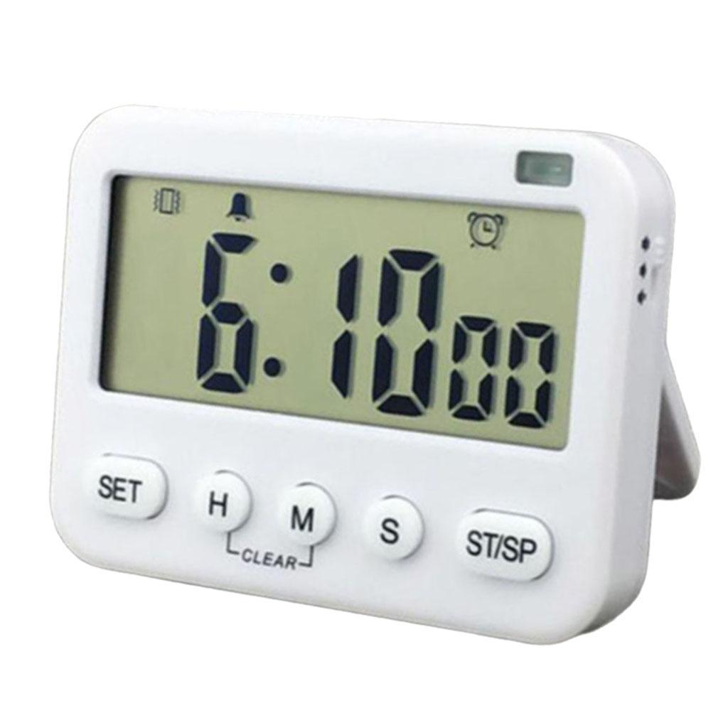 2pcs LED Digital Alarm Clock Desk Table Timer Vibration Switch Timer