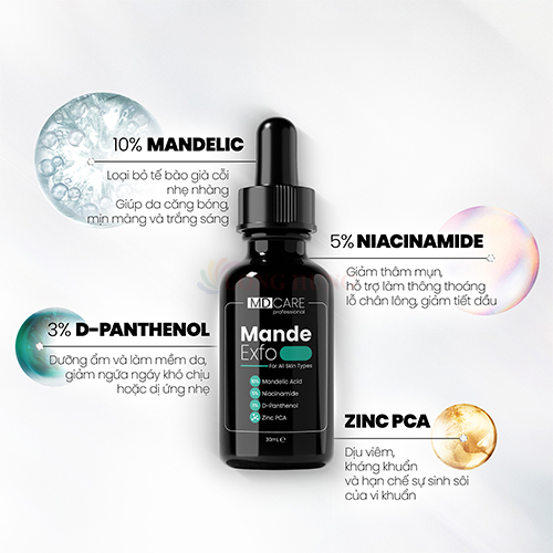 Tẩy tế bào chết MD CARE Mande Exfo (10ml/30ml) - Hàng chính hãng