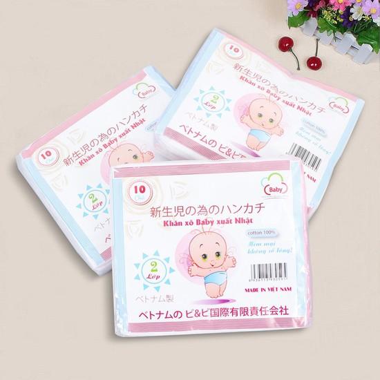 Khăn xô baby xuất nhật loại 2 lớp (10 chiếc)