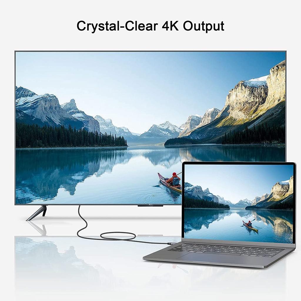 Cáp Chuyển Đổi USB C Sang Displayport QGeeM 3 Sang Displayport Với MacBook Pro / Air, iPad Pro 2021 Surface Book 2