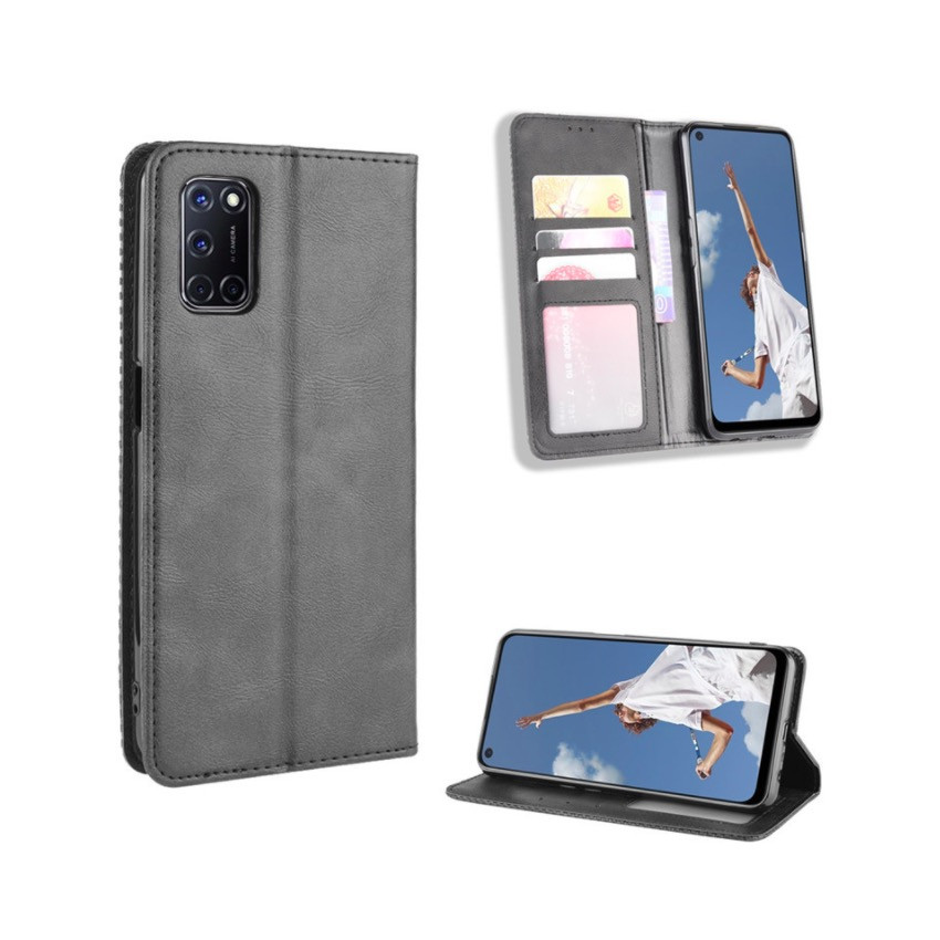 Bao da dành cho OPPO A52 Flip Wallet Leather dạng ví đa năng siêu bền siêu êm