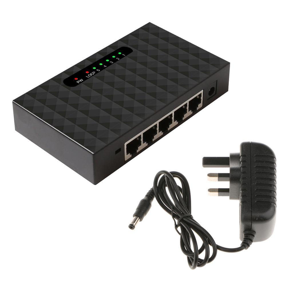5-Port 10/100/1000Mbps Gigabit Desktop Switch Fast Ethernet Network Switch