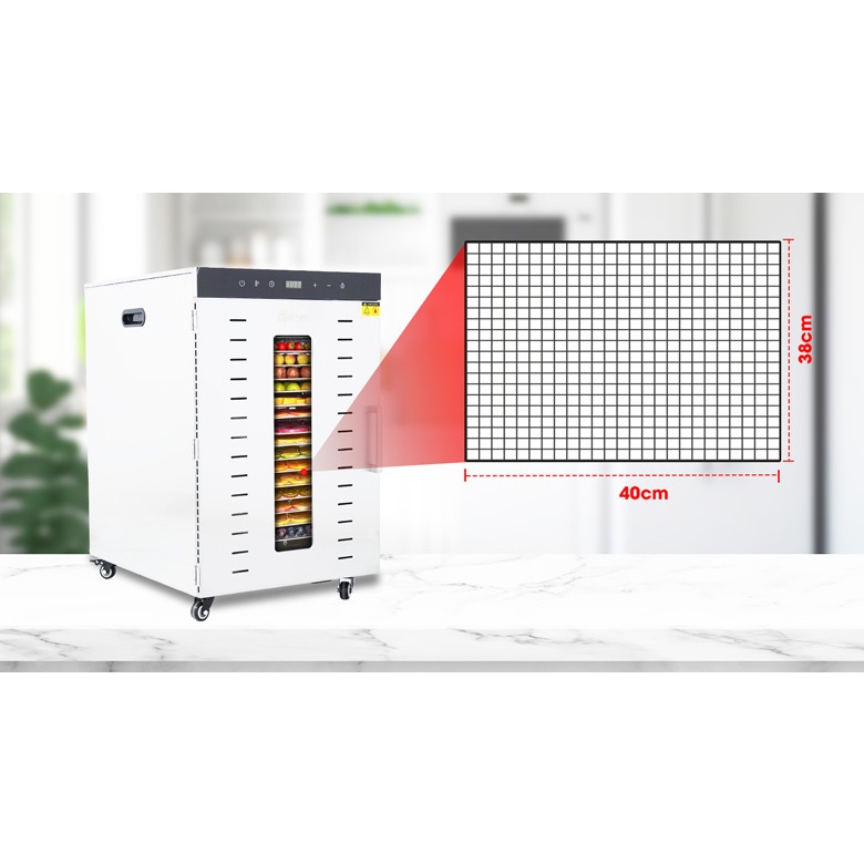 Máy sấy hoa quả 2 lớp 16 khay SS-16H NEWSUN - Hàng chính hãng