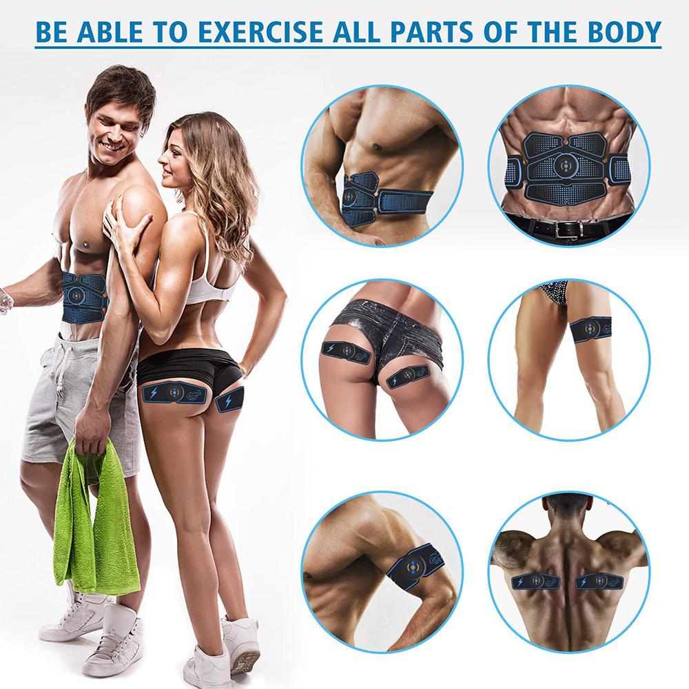 Điện Cơ Bụng Máy Kích Thích Massage Giảm Béo Unisex Huấn Luyện EMS Tập Thể Dục Cơ Tập Thể