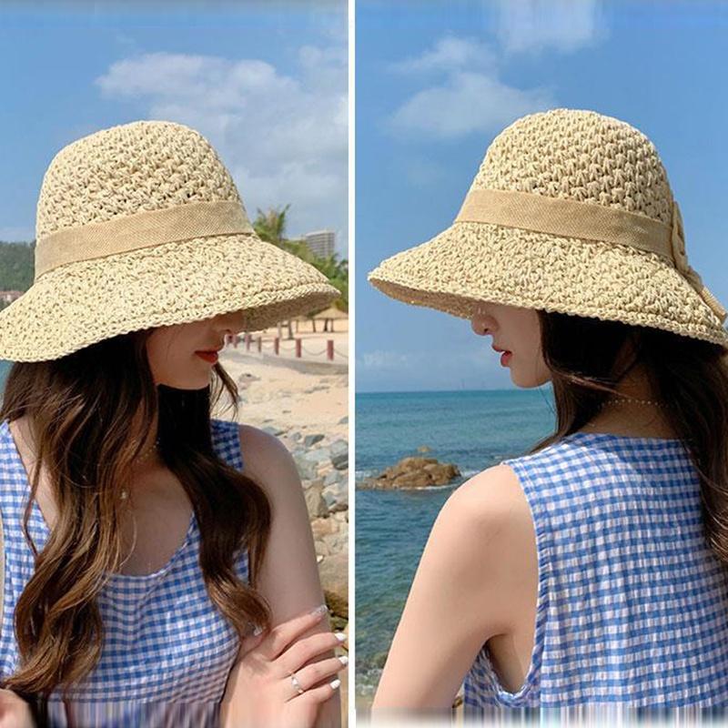 Mũ Cói Rộng Vành / Nón Rộng Vành Nữ / Nón Chống Nắng / Mũ Trùm Đầu Chống Nắng / Nón Cói Rộng Vành Chống Tia UV Thời Trang Dành Cho Nữ