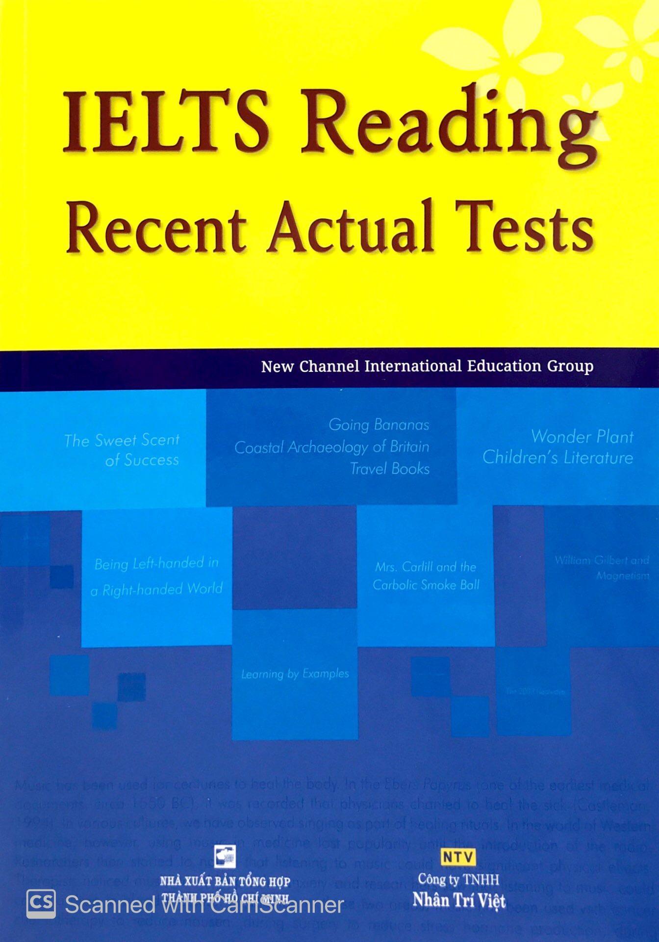 Sách IELTS Reading - Recent Actual Tests