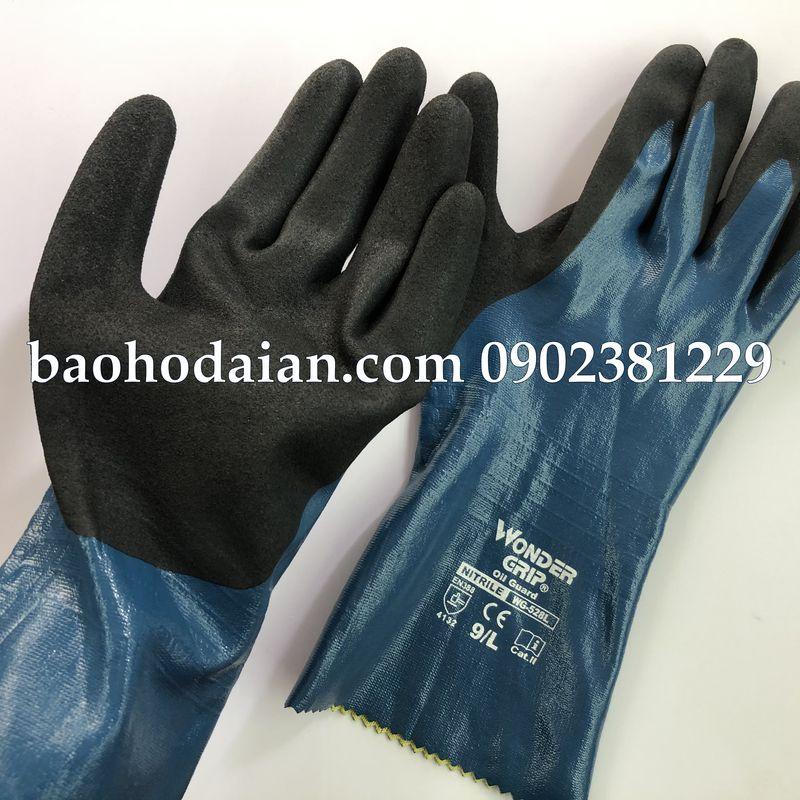 Găng tay chống dầu Takumi Wonder Grip WG-528L phủ nitrile