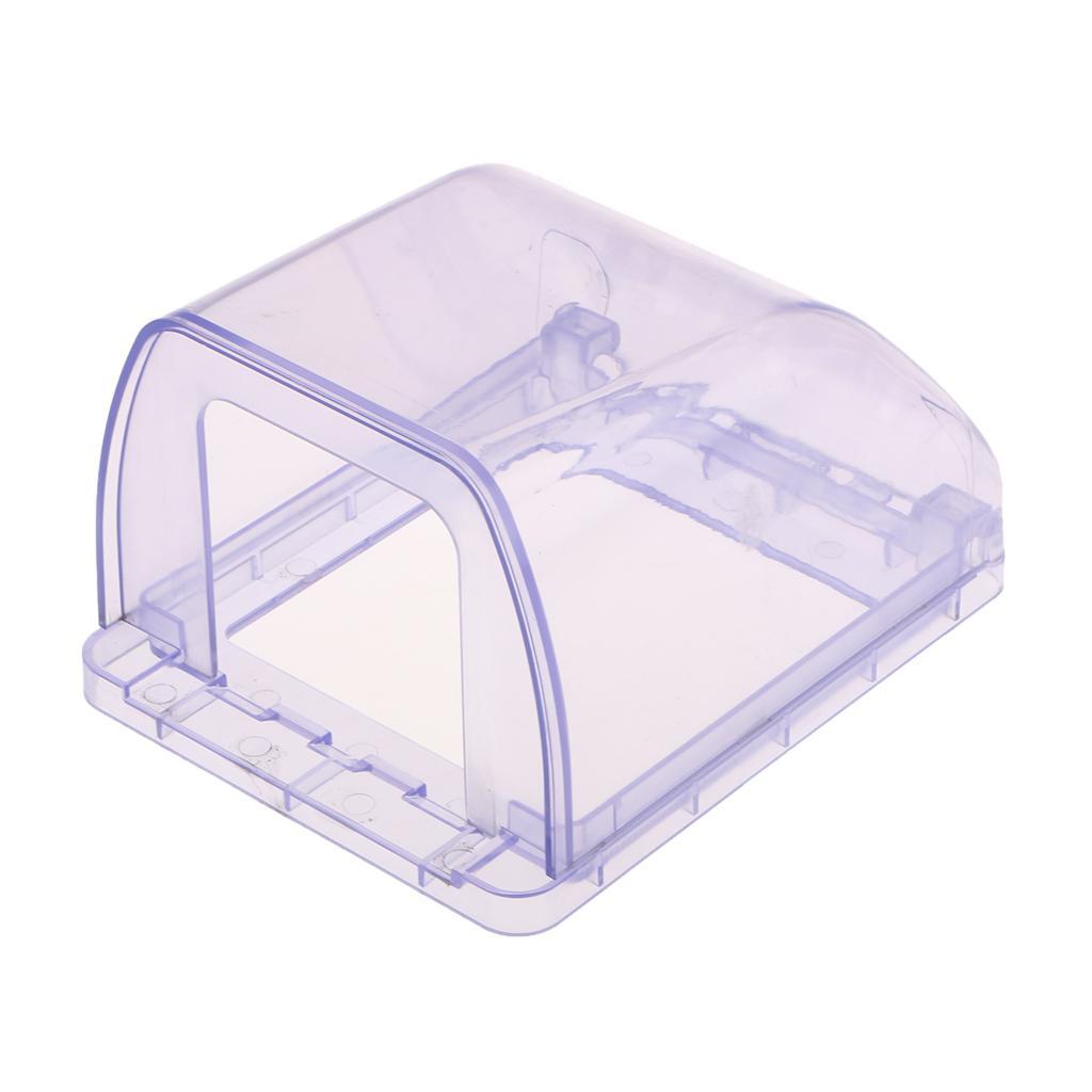 2 Pieces Home-Mounted Switching Waterproof Socket Flip Waterproof Enclosure Box Blue