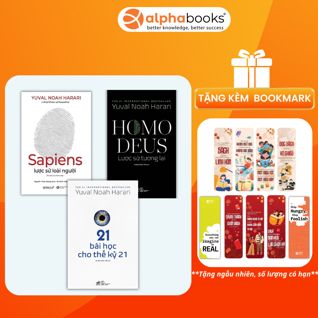 Combo Sapiens: Lược Sử Loài Người và Homo Deus: Lược Sử Tương Lai + 21 Bài Học Cho Thế Kỷ 21 (Tác giả: Yuval Noah Harari)