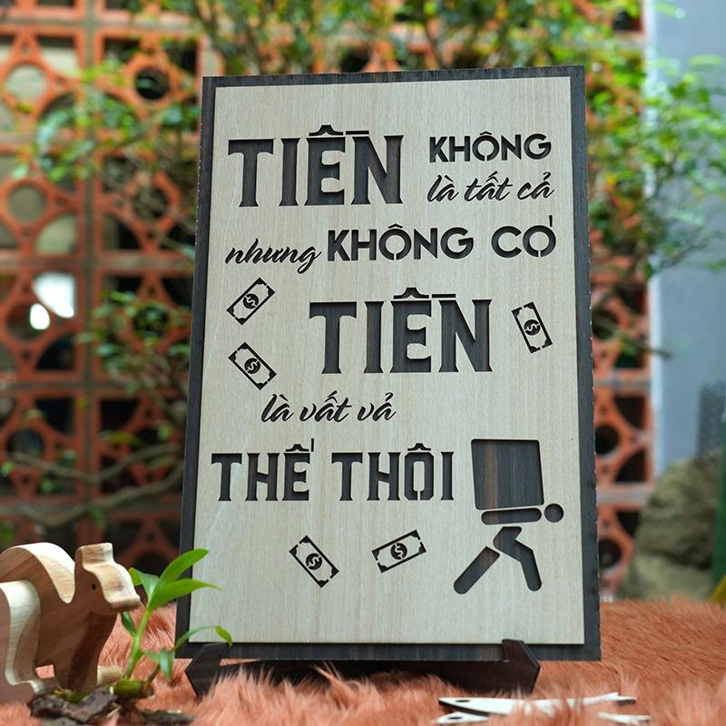 Tranh tạo động lực TDL010 - Tiền không là tất cả nhưng không có tiền là vất vả thế thôi