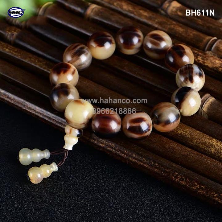 Vòng Sừng Bò Châu Phi vân nưa đuôi Hồ Lô (BH611N) Mang Đến May Mắn Cho Bạn và Gia Đình - Bracelet of HAHANCO