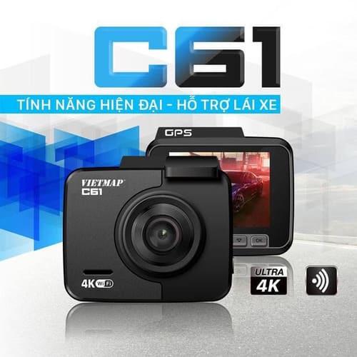 Camera Hành Trình Ô Tô Xe Hơi VIETMAP C61 - Màn Hình Full HD 4K, Cảnh Báo Giao Thông
