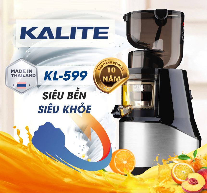 Máy Ép Chậm Châu Âu KALITE KL-599 Công Suất 400W - Hàng Chính Hãng