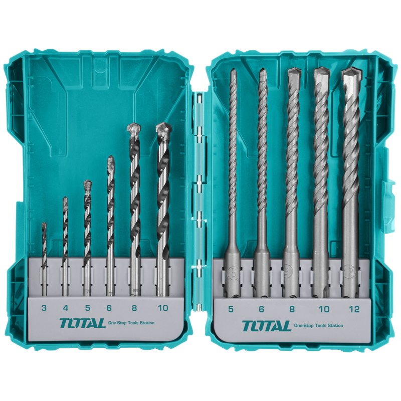 Bộ 11 mũi khoan búa và khoan bê tông total TACSDL31101