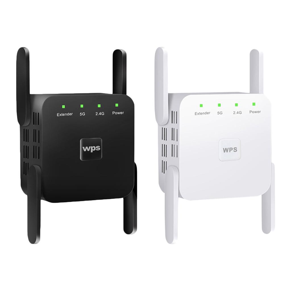 1200Mbps 2.4G 5G Wireless Wifi Repeater 4 Antennas Signal Booster EU-Plug