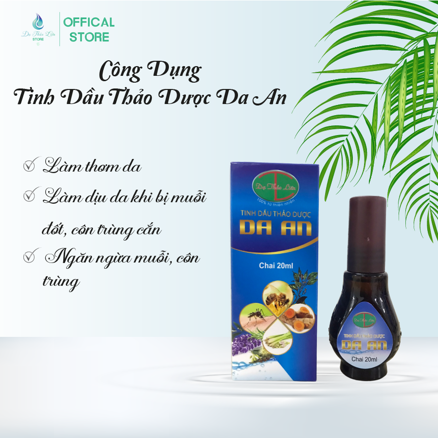 Tinh Dầu Thảo Dược Da An 20ml Dạ Thảo Liên 100% Thảo Dược Thiên Nhiên