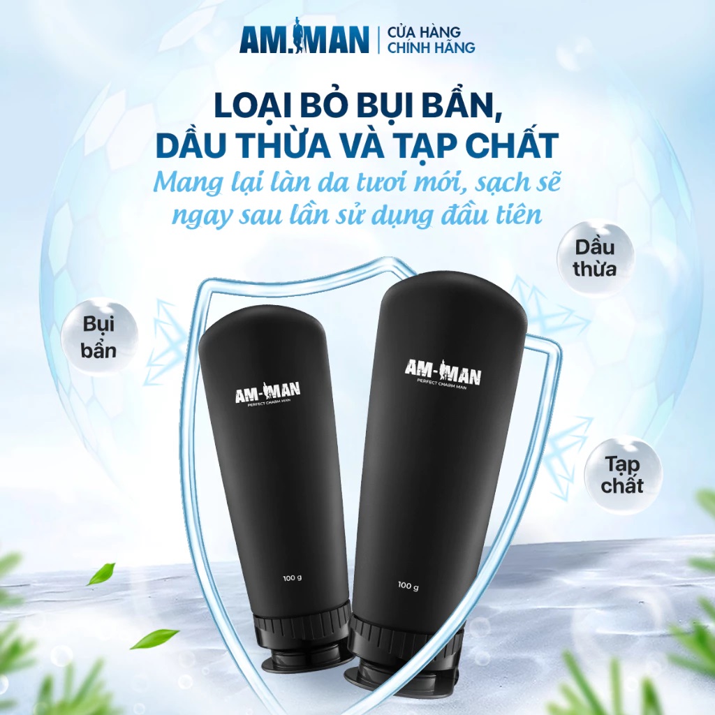 Combo tinh hoa nam giới AM MAN: Sữa tắm gội nam AM FANTASTIC 5in1 365ml &amp; Gel rửa mặt AM AGERASIA 100ml &amp; Bọt vệ sinh nam AM CHERISH 120ml kèm hộp túi làm quà tặng