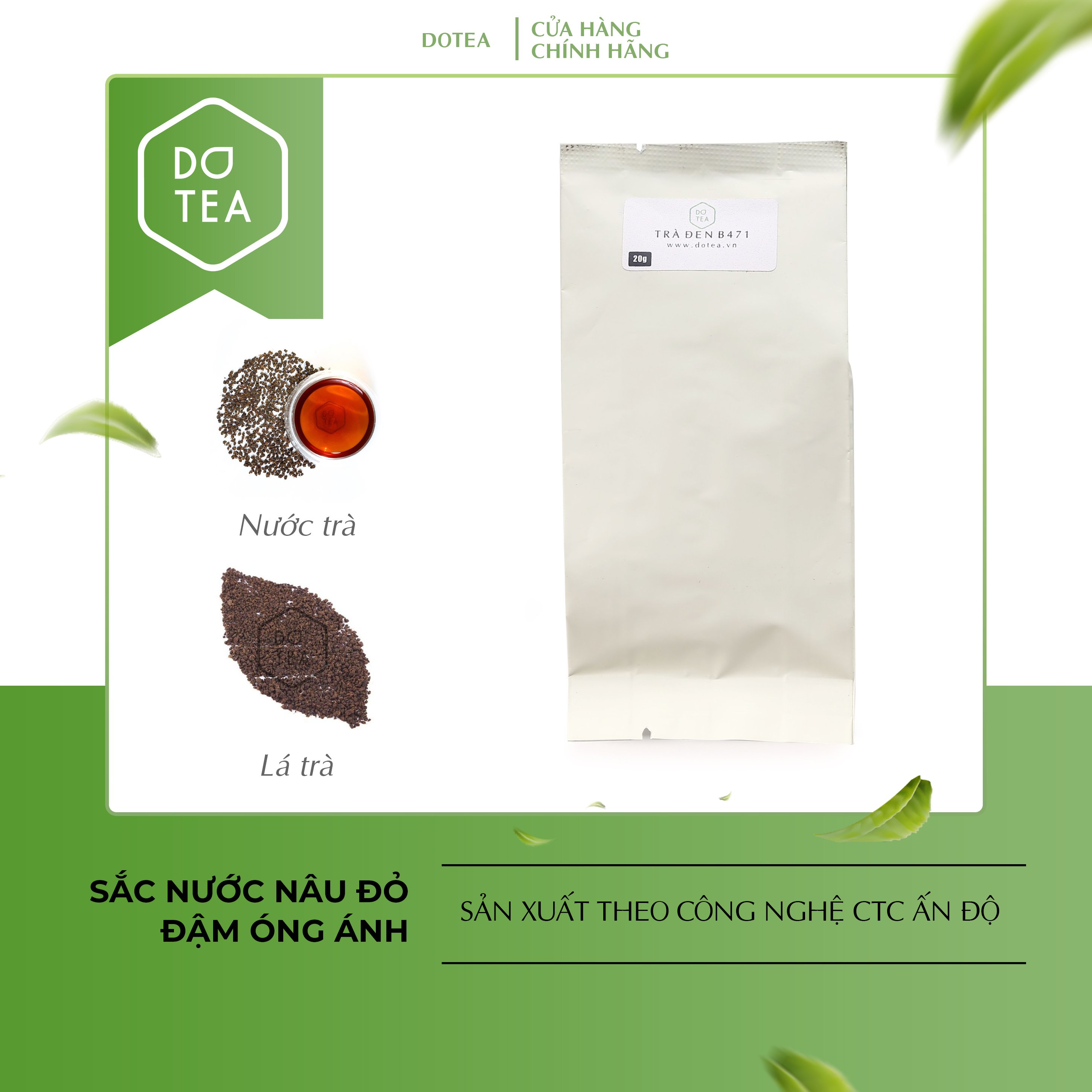 Trà Đen Viên B471 Dotea 20g - Chát Đặc Ngọt Hậu Hương Thơm Nồng Đượm - Trà đen pha trà sữa