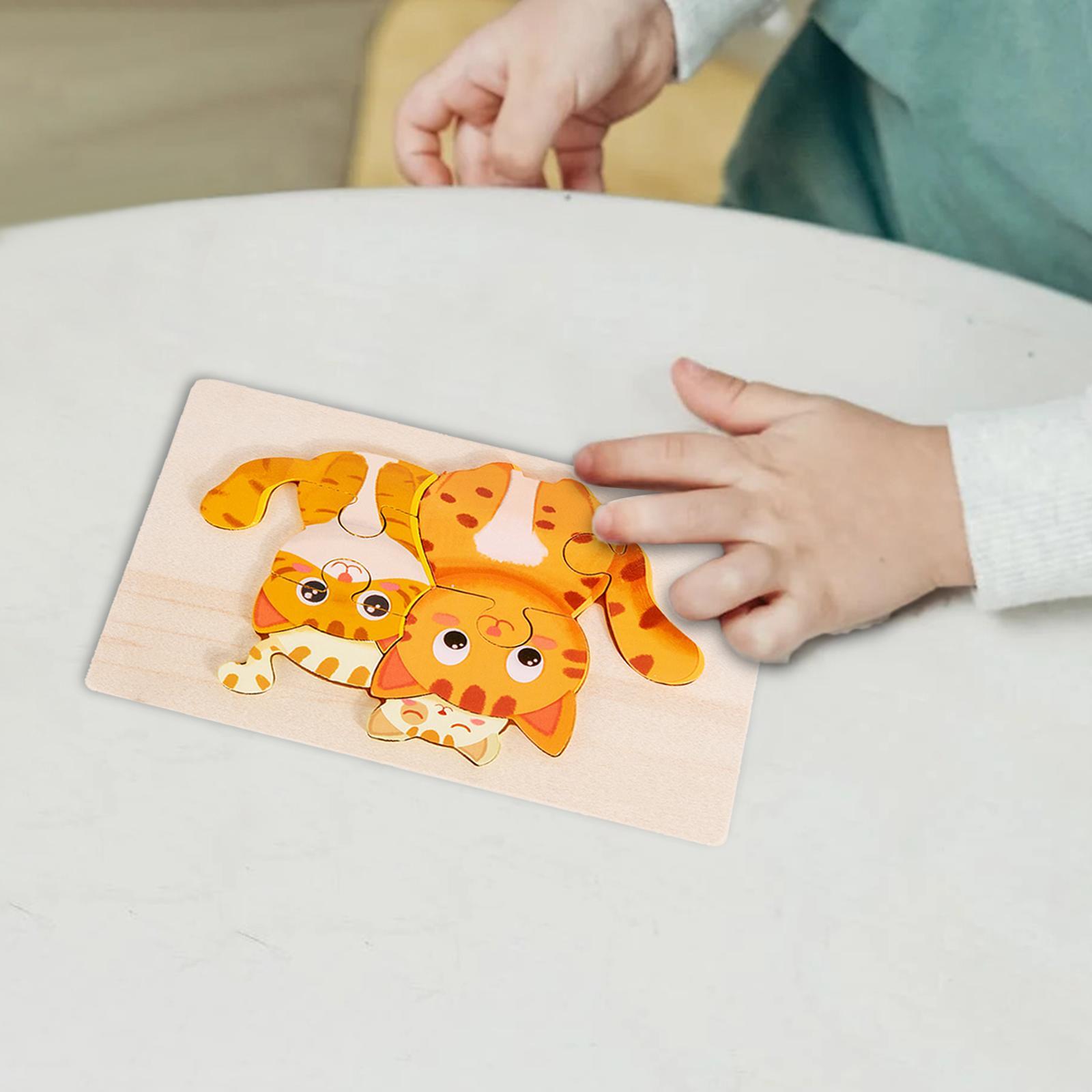 Animal Jigsaw Puzzles Educational Learning Toy Shape Puzzle for Boy Girls