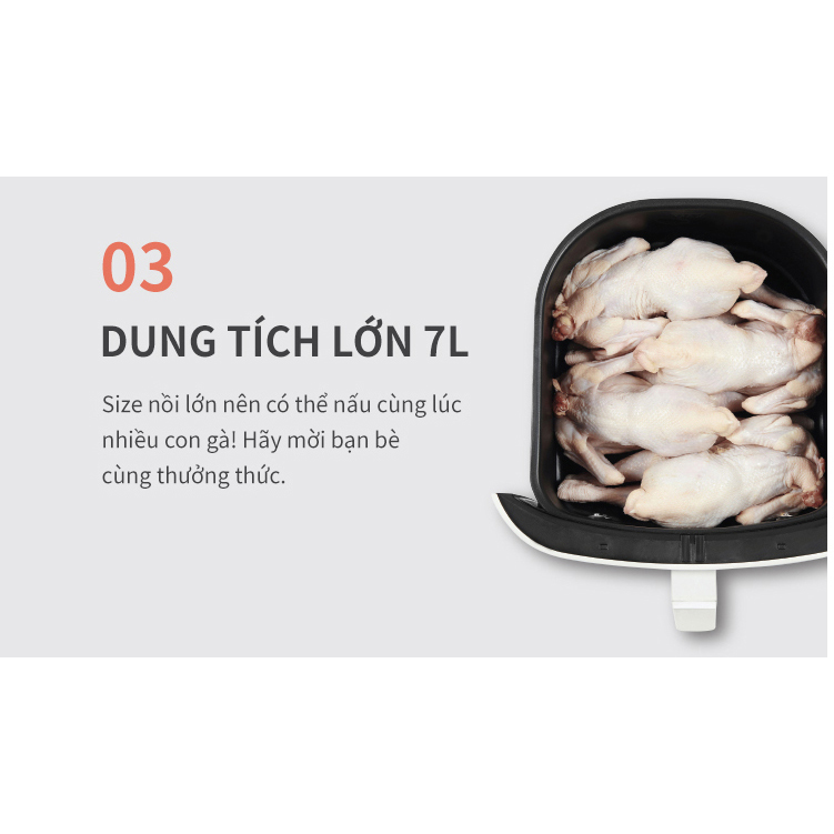 Nồi Chiên Không Dầu Kết Hợp Chức Năng Hấp Lock&Lock EJF881  - Hàng Chính Hãng