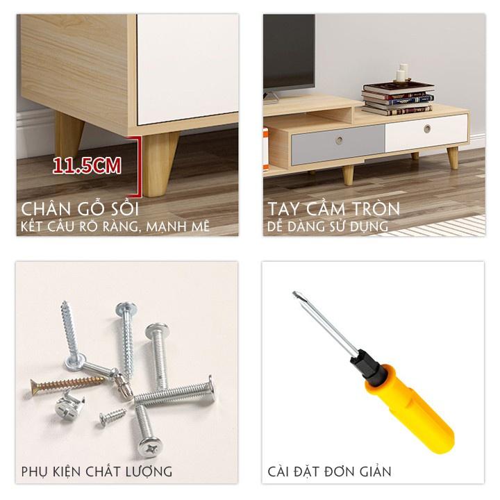 Kệ Tivi bằng gỗ, Kệ tủ phòng khách cao cấp có thể kéo dài BLUE HOUSE – H134.