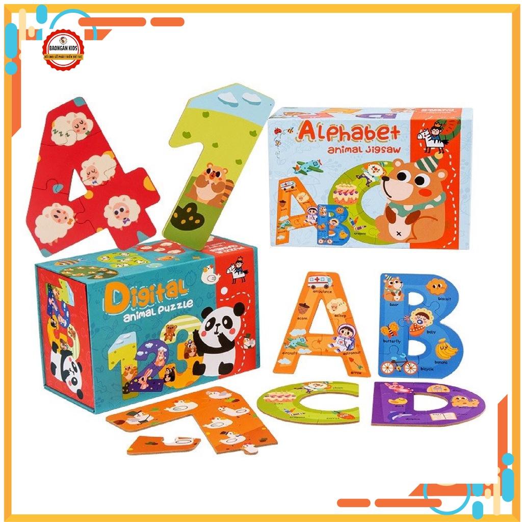 BỘ PUZZLE GHÉP HÌNH CHỮ CÁI TIẾNG ANH GHÉP HÌNH SỐ HỌC MẪU MỚI NHẤT!