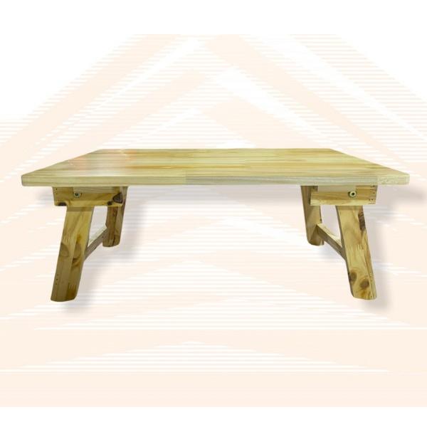 Bàn Gỗ Đa Năng Chân Xếp, Bàn trà chữ nhật sofa/cafe ngồi bệt gấp gọn gỗ tự nhiên