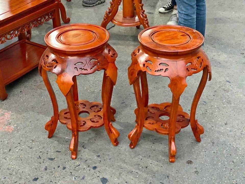 Đôn lá trầu gỗ Hương Mặt 30cm hàng đẹp, sang trọng