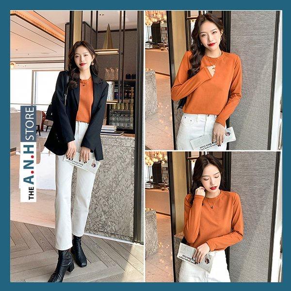 Ao thun nữ tay dài chất cotton mềm mịn