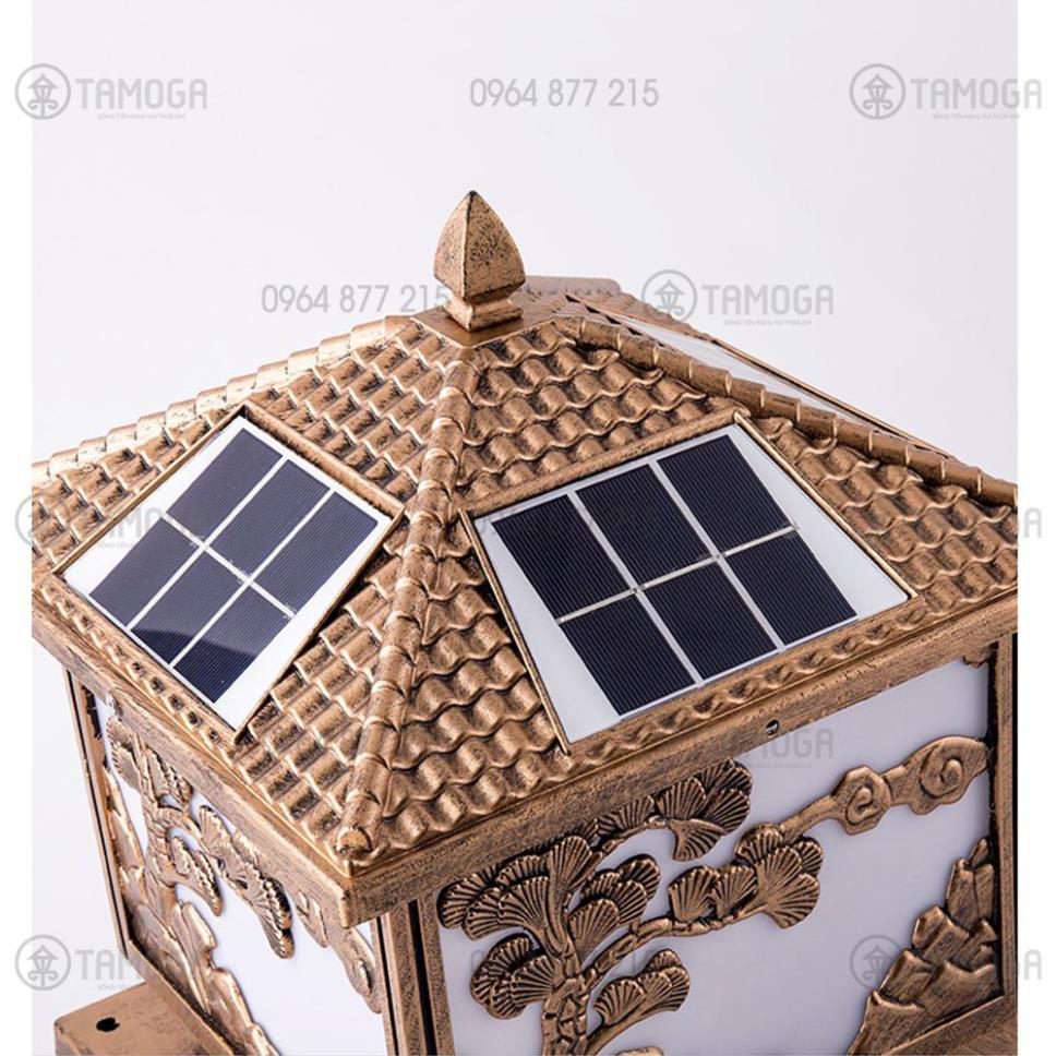 Đèn trụ cổng năng lượng mặt trời Cỡ 300mm hình Cây Tùng
