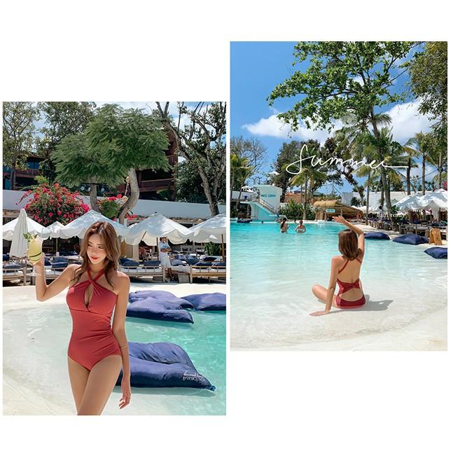 Áo tắm 1 mảnh tôn dáng - hot bikini 2021 - M1 màu đỏ mận cá tính