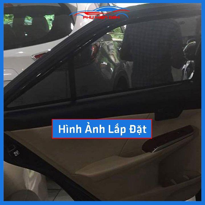 Bộ 4 rèm chắn nắng nam châm Camry 2012-2013-2014-2015-2016-2017-2018 khung cố định chống tia UV