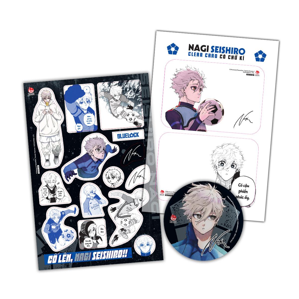 Sách - BlueLock - Tập 27 - Bản Đặc Biệt - Tặng Kèm Bộ 3 Quà Tặng Có Chữ Kí Của Nagi Và Reo (Clear Card + Bảng Sticker + Huy Hiệu)